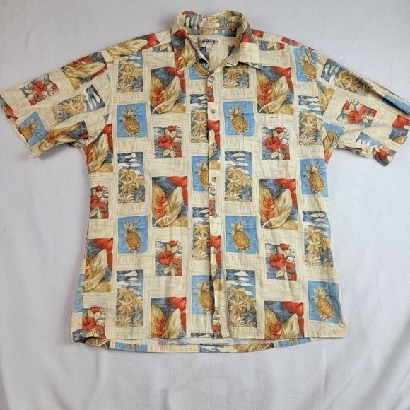 VTG Men’s L Aloha Hawaiian Camp Shirt, Short Sleeve, Pocket, Button Front - Picture 1 of 6